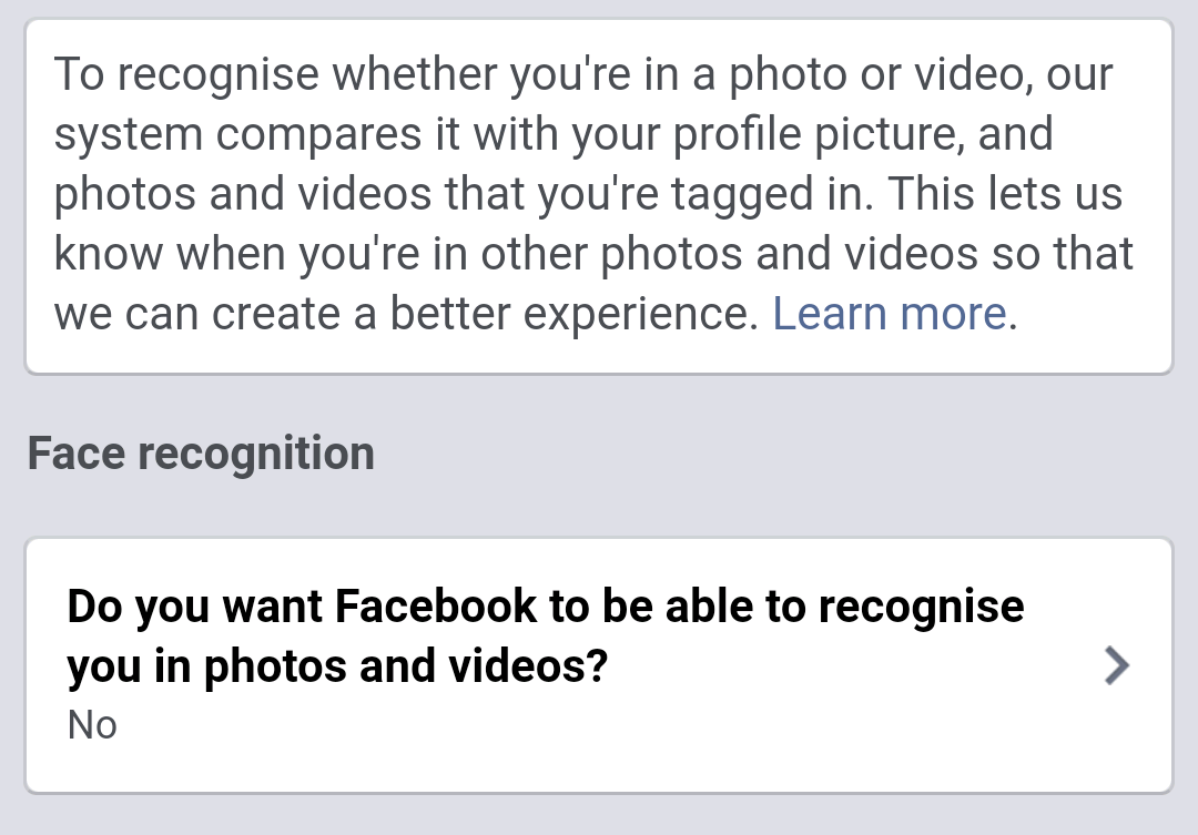 Facebook Face Recognition 