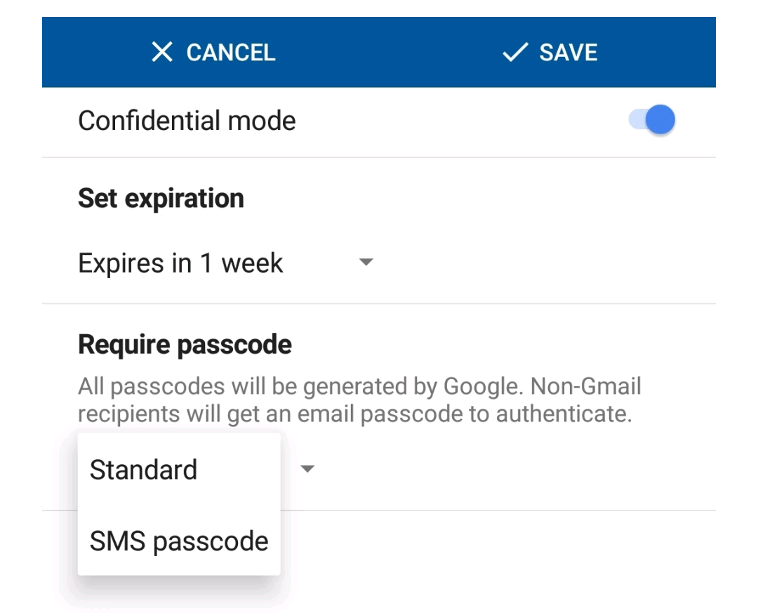 Gmail Confidential Mode