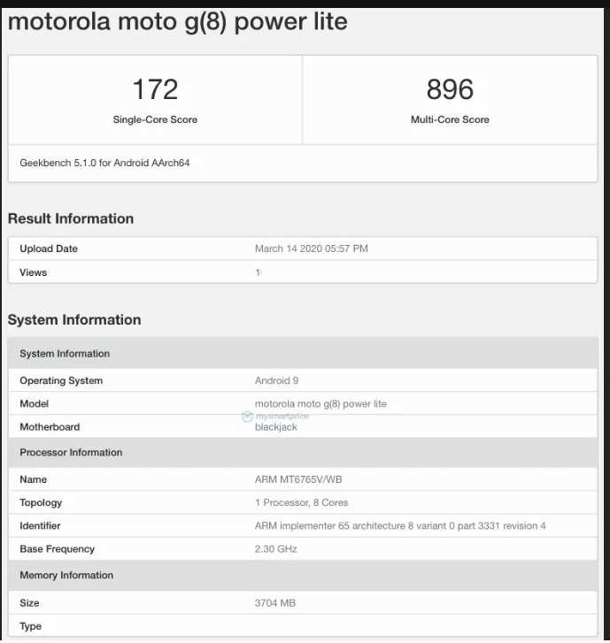 Moto G8 Power Lite