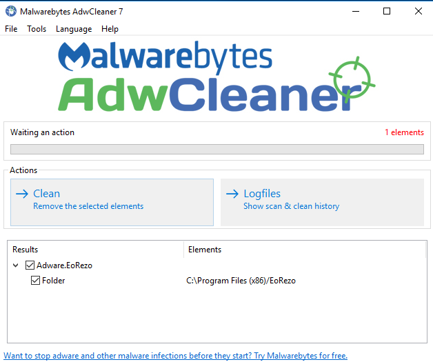 Adwcleaner free adware tool