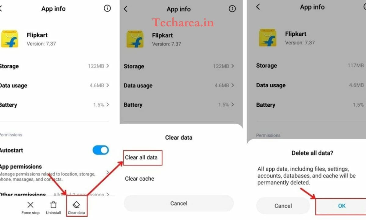 How to delete Flipkart search history 