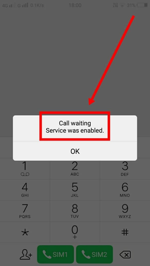 activate call waiting in jio