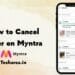 how to cancel order on myntra