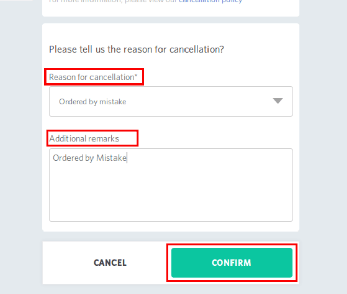Steps to cancel order in myntra