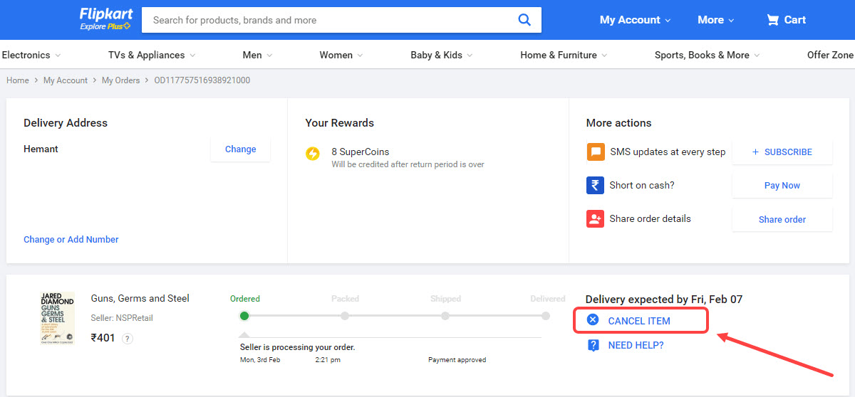 flipkart order guide