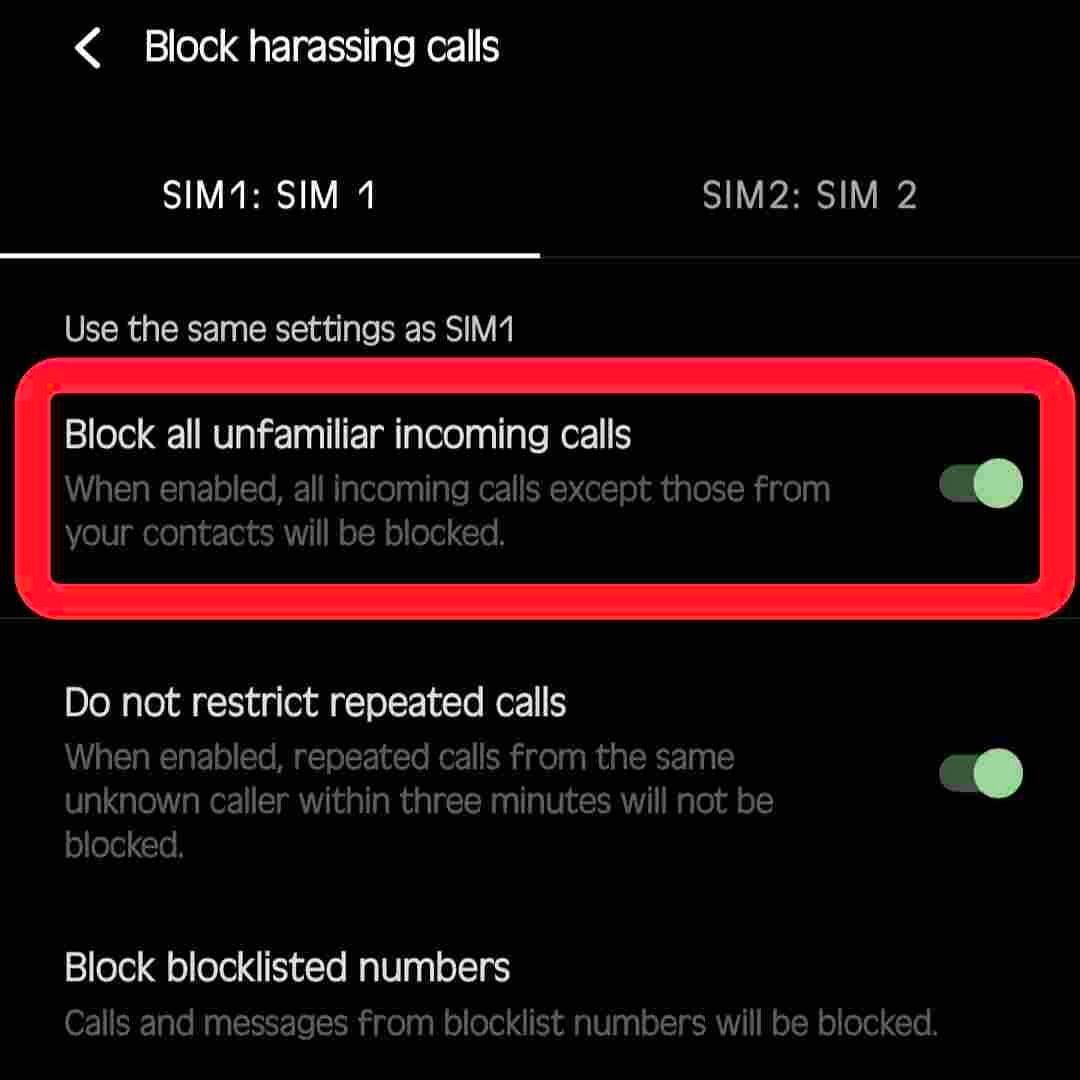 Block All Incoming Calls