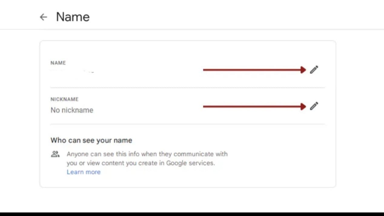 Step 4: Change Name On Google pay 
